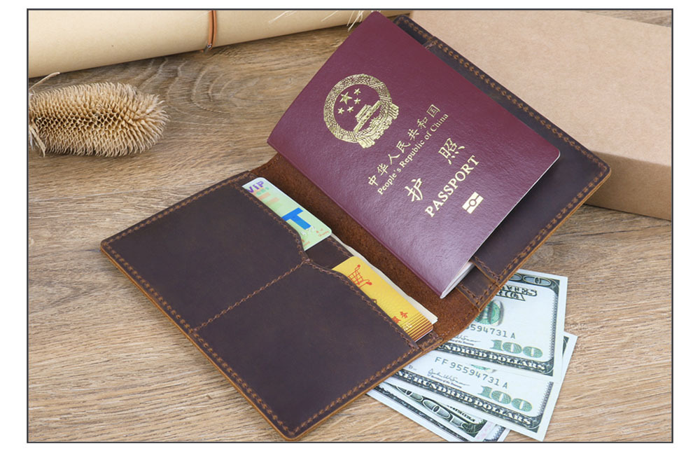 Crazy Horse Leather Passport C - Travel Accessories Wallet review and price