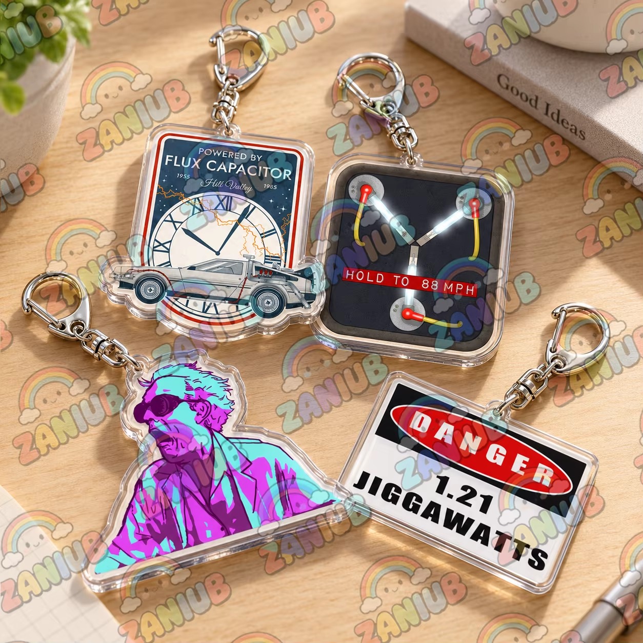 Retro Time Travel Delorean Flu - Travel Accessories Jewelry review and price