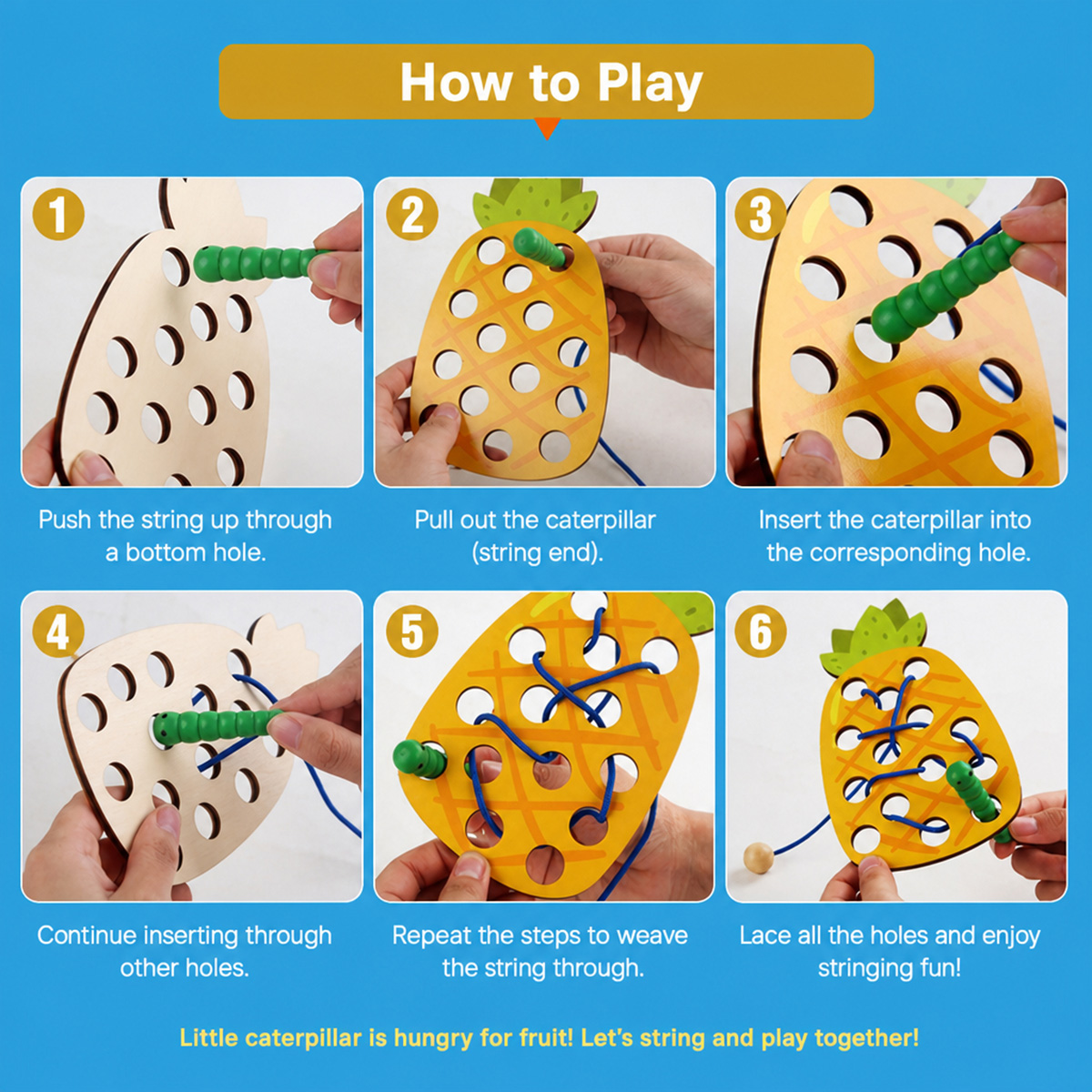 Wooden Lacing Pineapple Thread - Travel Accessories Baby review and price