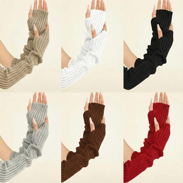 2PCS Cable Knit Fingerless Glo - Travel Accessories Aesthetic review and price