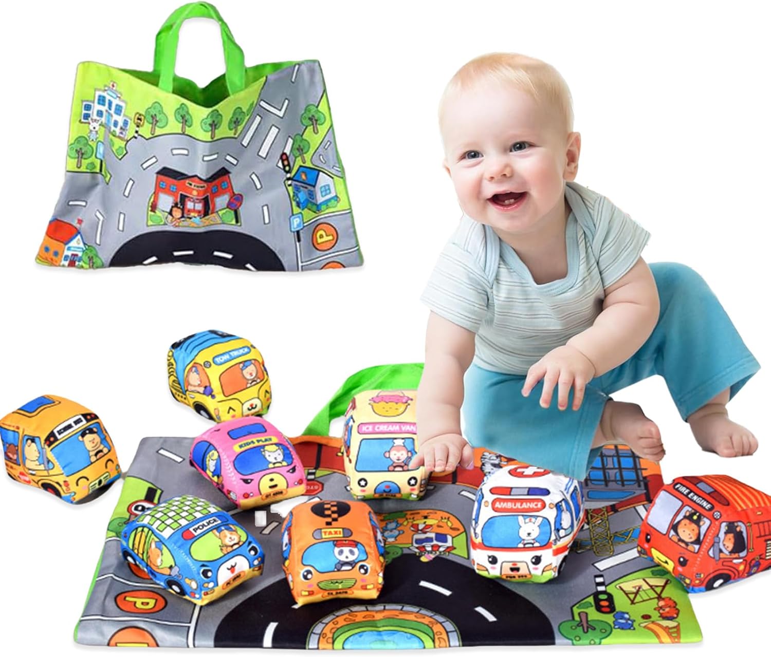 Soft Fabric Car Toy for Babies - Travel Accessories Baby review and price
